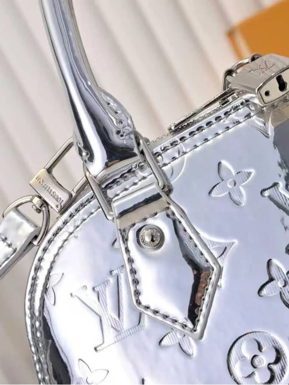 Louis Vuitton Silver Monogram Alma Satchel